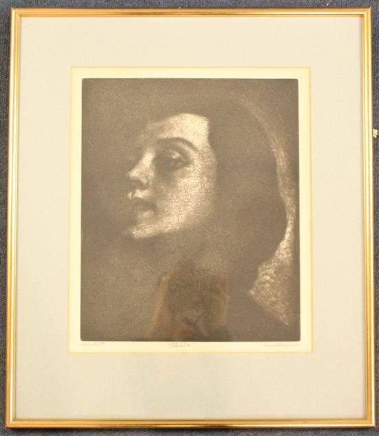 Dame Laura Knight R.A., R.W.S. (1877-1970) Stella, 1932, (B&W 70), 12.5 x 10.5in.